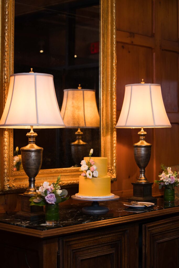 elopement wedding cake at the O.Henry Hotel in Greensboro 