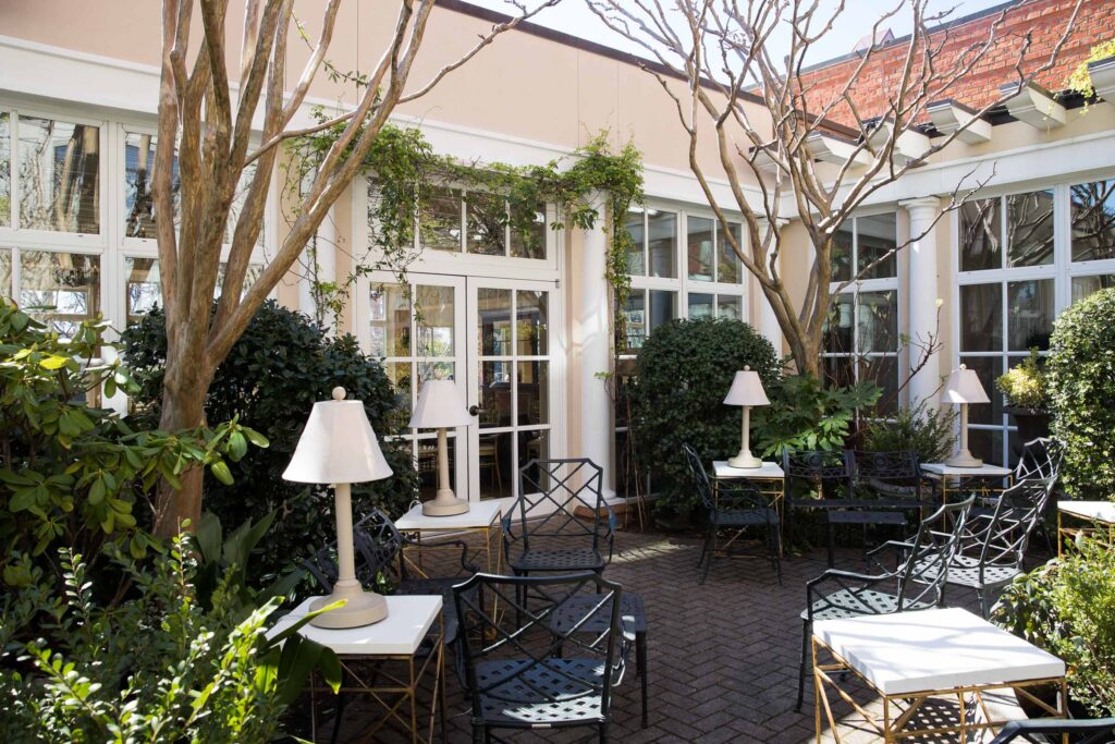 Cloister Garden at the O.Henry Hotel in Greensboro is a great spot for elopement ceremonies