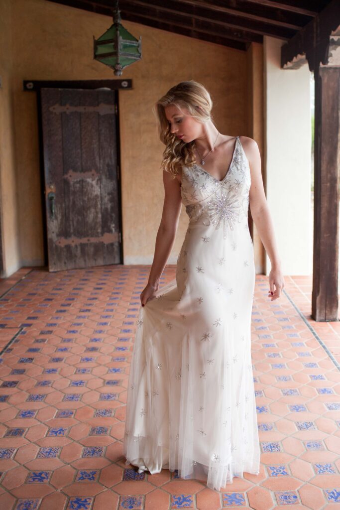 bride in jenny packham wedding dress