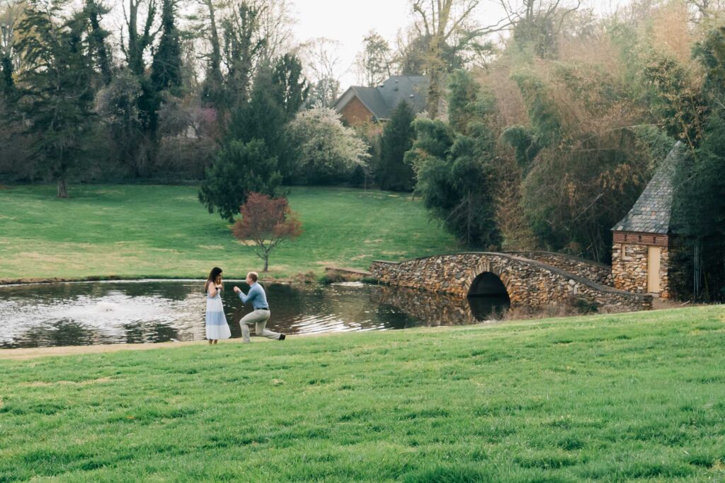proposal at the Graylyn Estate in Winston-Salem