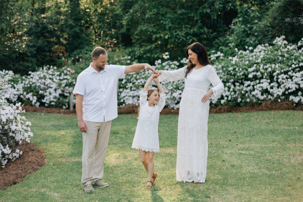family dances during springtime at hurley park in salisbury