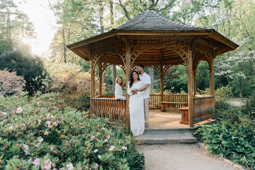 family session at the gazebo in hurley park in salisbury nc