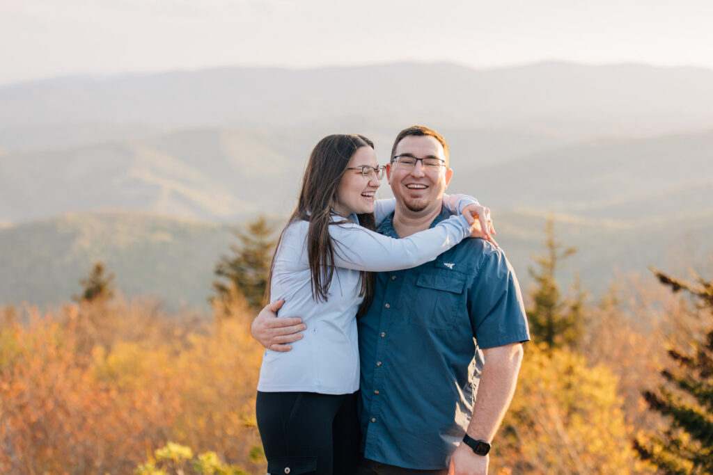 newly engaged happy couple in VA