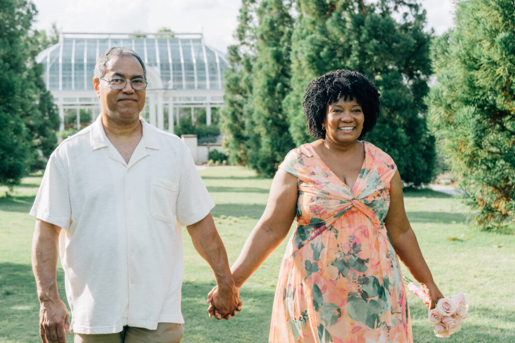 vow renewal at Reynolda Gardens in Winston-Salem