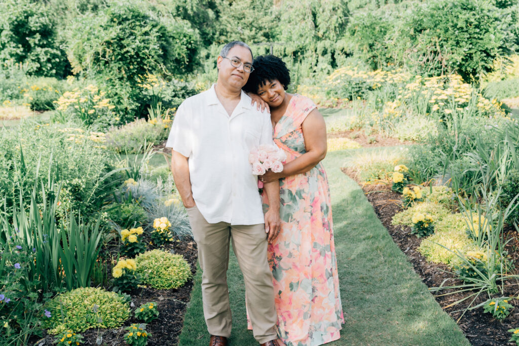 vow renewal at Reynolda Gardens in Winston-Salem